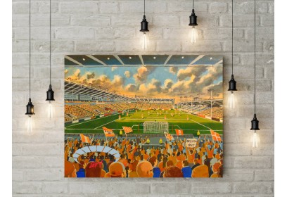 Bloomfield Road Stadium Fine Art Canvas - Blackpool FC